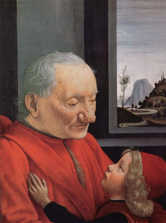 GHIRLANDAIO, Domenico An old man with a boy's portrait